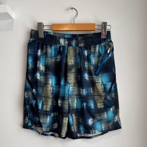 Lululemon Mens Surge Shorts 7” Blue and Green